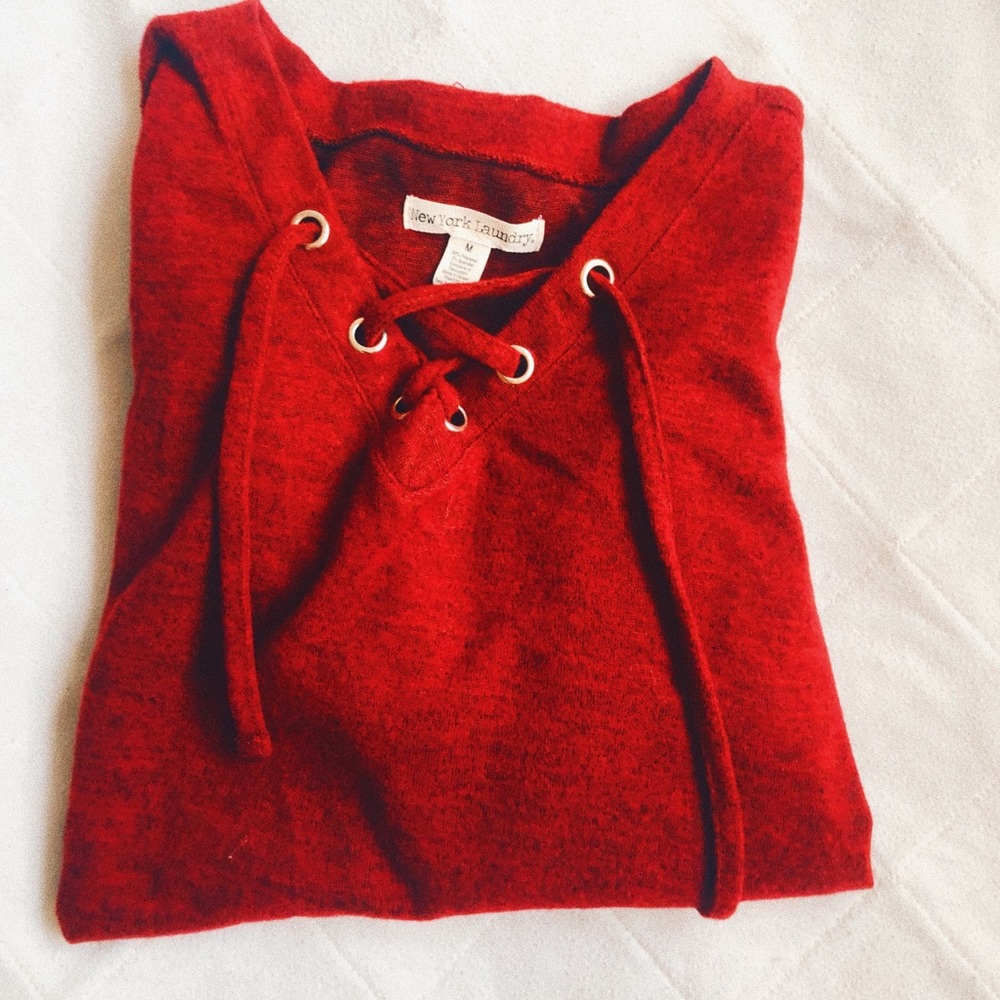 New York Laundry Fringe Sweater